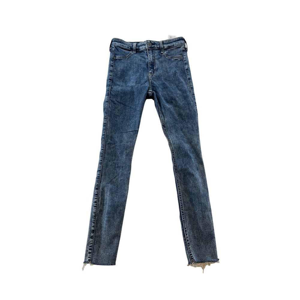 Hollister Women's High Rise Crop Jean Legging Advanced Stretch Blue W25 L26